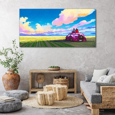 A journey through colorful scenery Print on canvas