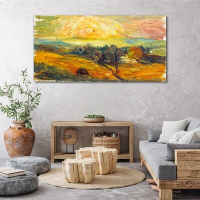 Golden fields under the sun Print on canvas