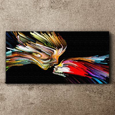 Uniting colorful souls Print on canvas