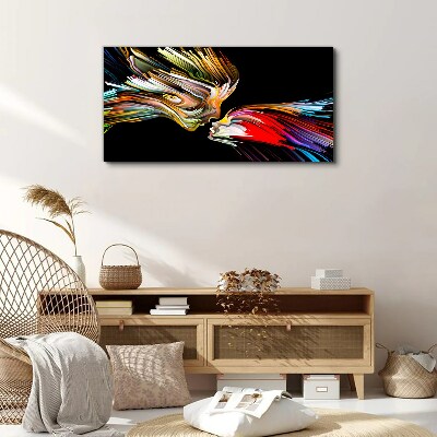 Uniting colorful souls Print on canvas