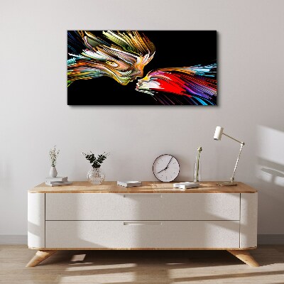 Uniting colorful souls Print on canvas