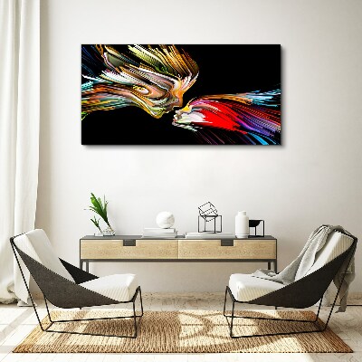 Uniting colorful souls Print on canvas