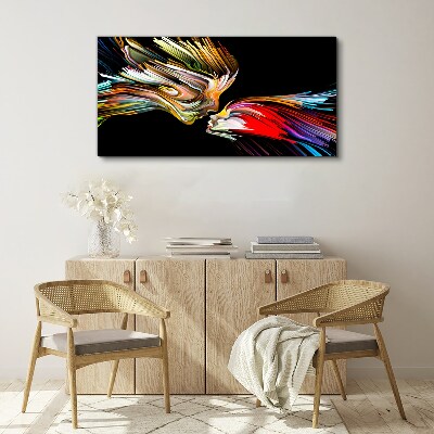 Uniting colorful souls Print on canvas