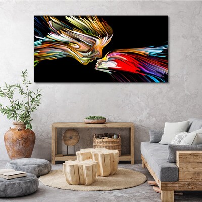 Uniting colorful souls Print on canvas