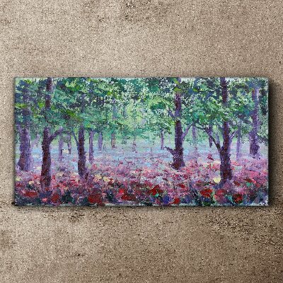 Flower forest in the morning Print on canvas