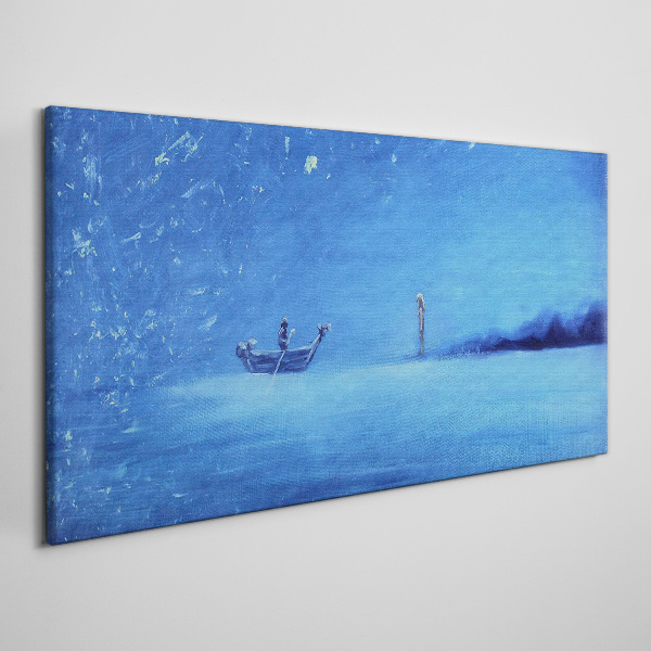 A peaceful haven in blue tones Canvas wall art