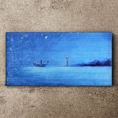 A peaceful haven in blue tones Canvas wall art