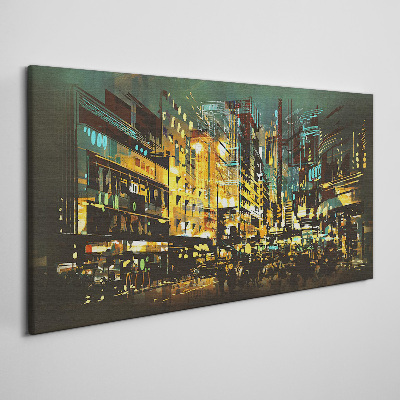Night metropolis Print on canvas