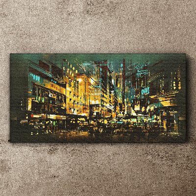 Night metropolis Print on canvas