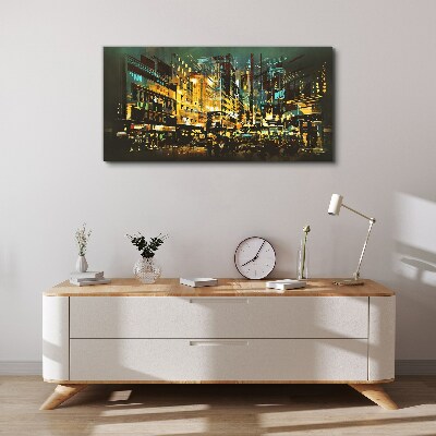 Night metropolis Print on canvas