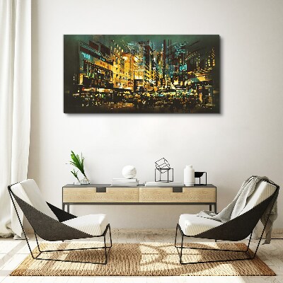 Night metropolis Print on canvas