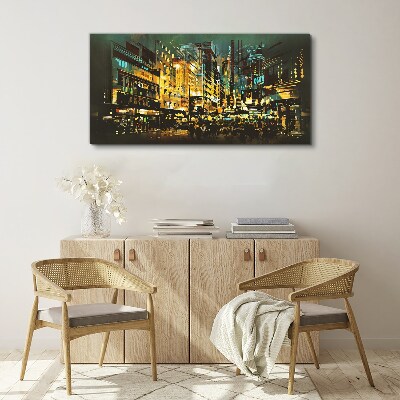 Night metropolis Print on canvas