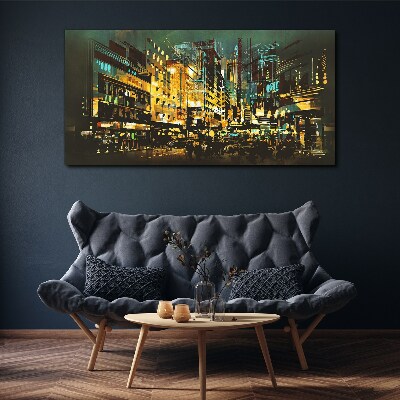 Night metropolis Print on canvas