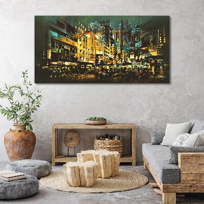 Night metropolis Print on canvas