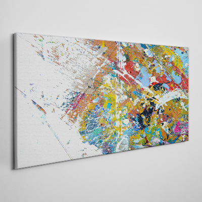 Colorful abstract chaos Canvas wall art
