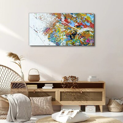 Colorful abstract chaos Canvas wall art