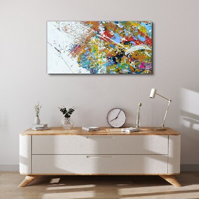 Colorful abstract chaos Canvas wall art