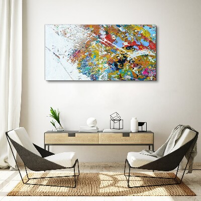Colorful abstract chaos Canvas wall art