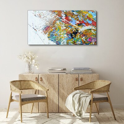 Colorful abstract chaos Canvas wall art