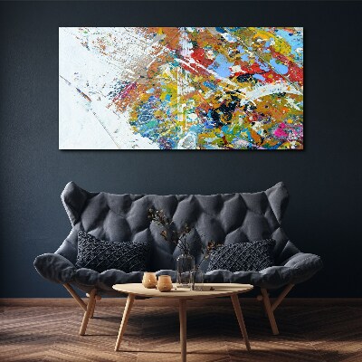 Colorful abstract chaos Canvas wall art