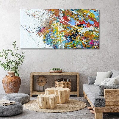 Colorful abstract chaos Canvas wall art