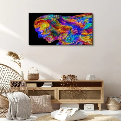 Colorful silhouette in motion Print on canvas