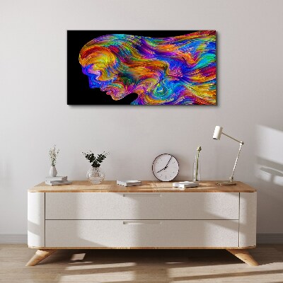 Colorful silhouette in motion Print on canvas