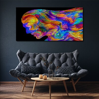 Colorful silhouette in motion Print on canvas