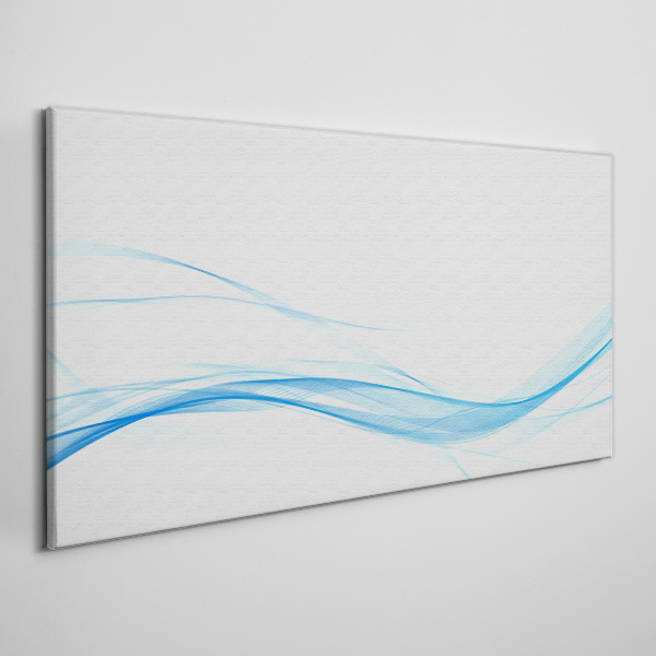 Waves in shades of blue Canvas wall art