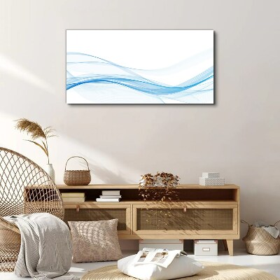Waves in shades of blue Canvas wall art