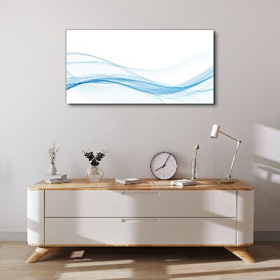 Waves in shades of blue Canvas wall art