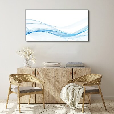 Waves in shades of blue Canvas wall art