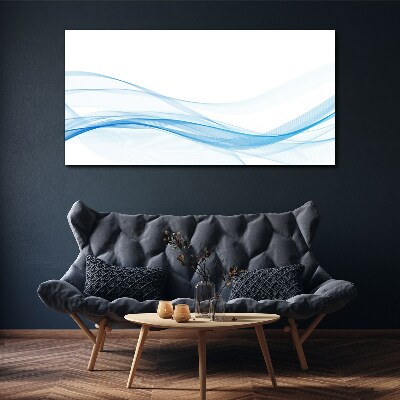 Waves in shades of blue Canvas wall art