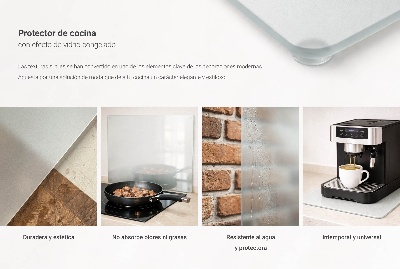 Kitchen worktop protector in a rectangular frosted design