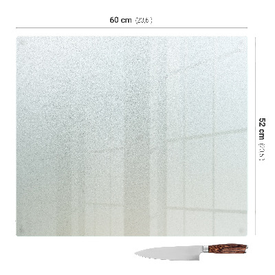 Kitchen worktop protector in a rectangular frosted design