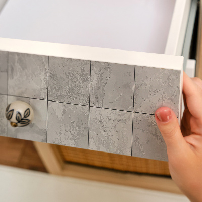 Furniture vinyl Gray tiles