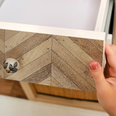 Cabinet sticker Rustic herringbone