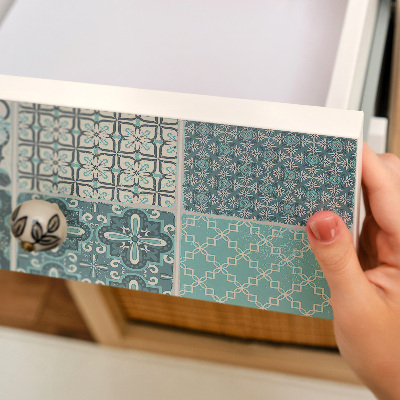 Furniture vinyl Turquoise tiles