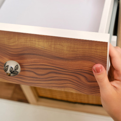 Cabinet sticker Wooden waves