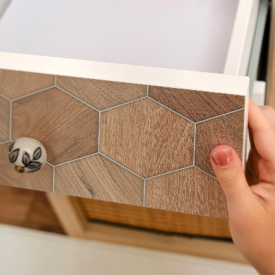 Furniture vinyl wrap Wooden mosaic
