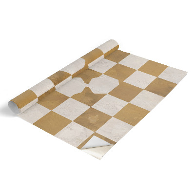 Furniture decal Mustard checkerboard