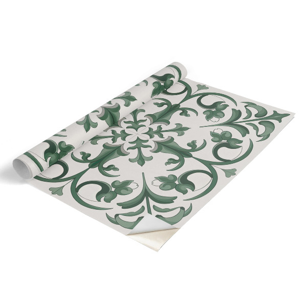 Cabinet sticker Green ornaments