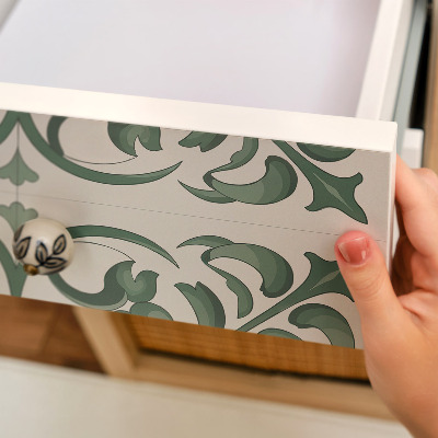 Cabinet sticker Green ornaments