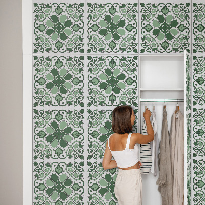 Furniture vinyl Green tiles