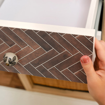 Furniture vinyl Herringbone brick pattern