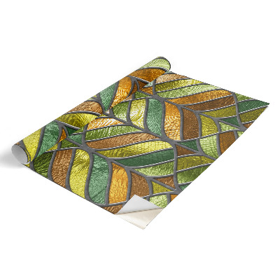 Furniture vinyl Stained glass leaves