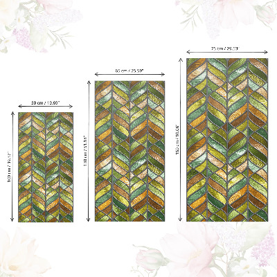 Furniture vinyl Stained glass leaves