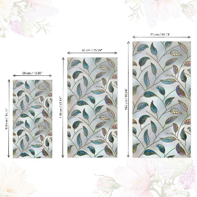 Furniture vinyl Stained glass leaves