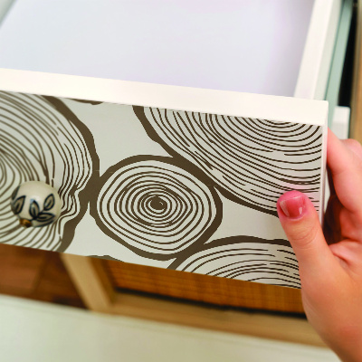 Cabinet sticker Wooden circles
