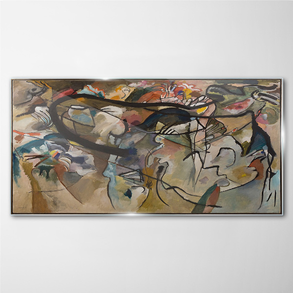 Composition V Kandinsky Wall art on glass